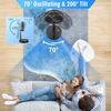 9-Zoll-tragbarer Ventilator, faltbar, wiederaufladbar, für Camping, Reisen